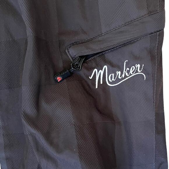 Marker Ski Snowboard Pants Womens 4 Rare Grey Checkerboard Plaid Print Insulated - Picture 6 of 15